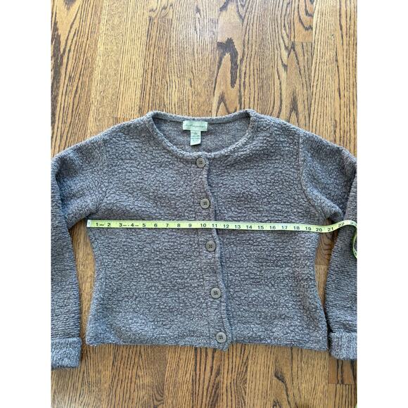 Anthropologie 100% Lambswool Cardigan Sweater Women’s M Brown Taupe Button Up - Picture 4 of 6